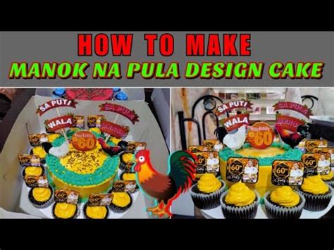 HOW TO MAKE MANOK NA PULA CAKE DESIGN.